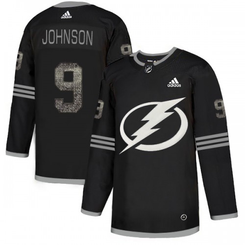Adidas Tampa Bay Lightning #9 Tyler Johnson Black Authentic Classic Stitched Jersey Men's