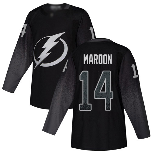Adidas Tampa Bay Lightning #14 Pat Maroon Black Alternate Authentic Stitched Jersey Men's