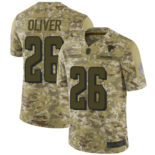 Atlanta Falcons #26 Isaiah Oliver Camo Youth Stitched Limited 2018 Salute to Service Jersey Youth