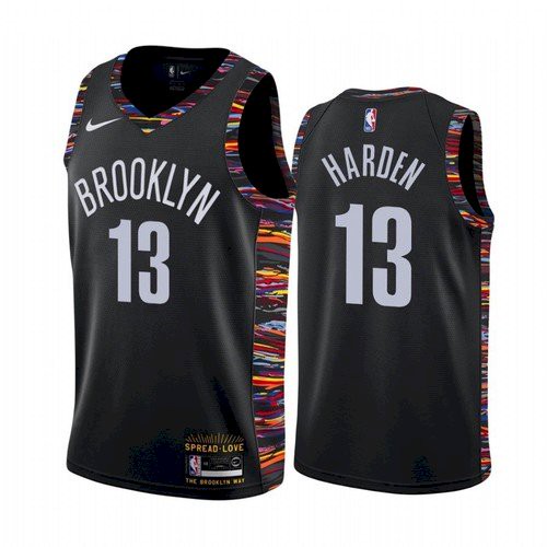 Brooklyn Nets #13 James Harden Black Swingman City Edition 2018/19 Jersey Mens