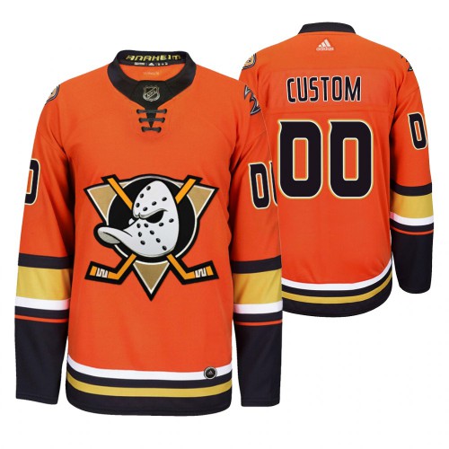 Anaheim Ducks Custom Men's 2019-20 Third Orange Alternate Stitched Jersey