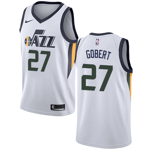 Utah Jazz #27 Rudy Gobert White Youth Swingman Association Edition Jersey Youth