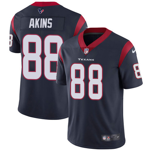 Houston Texans #88 Jordan Akins Navy Blue Team Color Youth Stitched Vapor Untouchable Limited Jersey Youth