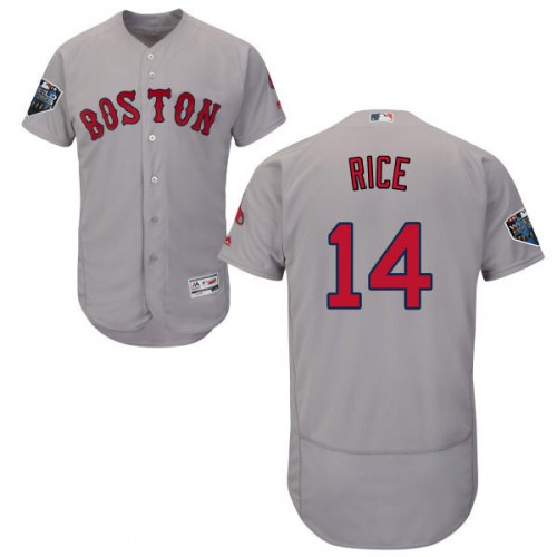Boston Red Sox #14 Jim Rice Grey Flexbase Authentic Collection 2018 World Series Stitched Jersey Men's