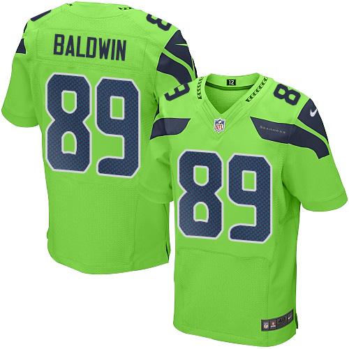 Seattle Seahawks #89 Doug Baldwin Green Men's Stitched Elite Rush Jersey Men's