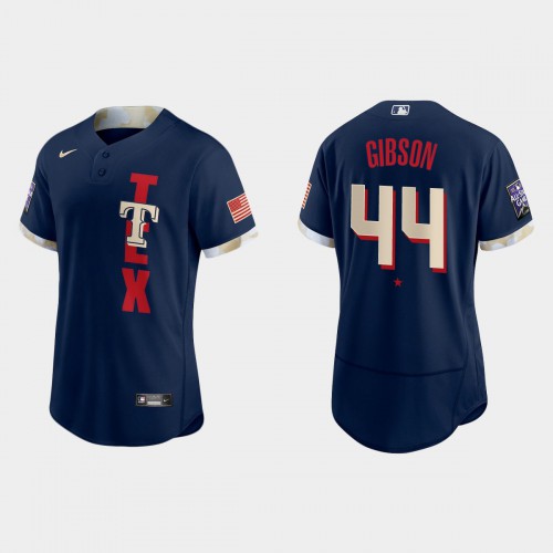 Texas Texas Rangers #44 Kyle Gibson 2021 All Star Game Authentic Navy Jersey Men's