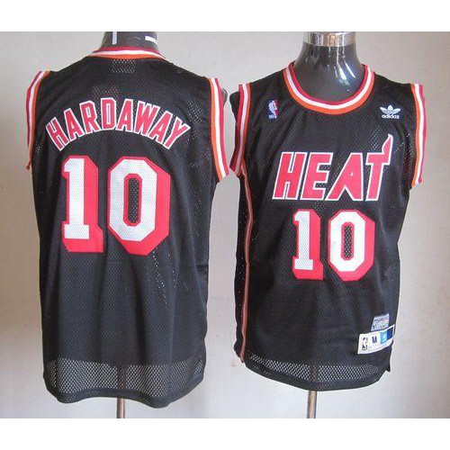 Miami Heat #10 Tim Hardaway Black Hardwood Classics Nights Stitched Jersey Mens