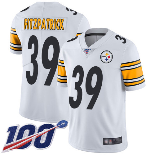 Steelers #39 Minkah Fitzpatrick White Men's Stitched 100th Season Vapor Limited Jersey