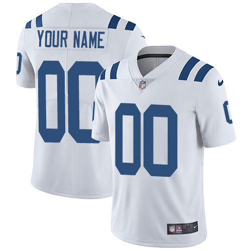 Indianapolis Colts Customized White Stitched Vapor Untouchable Limited Men's Jersey
