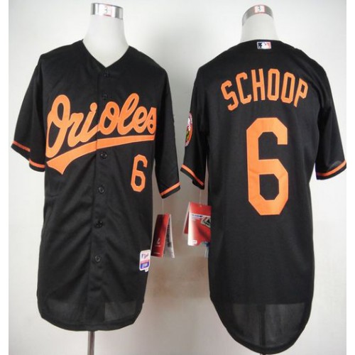 Baltimore Orioles #6 Jonathan Schoop Black Cool Base Stitched Jersey Men's
