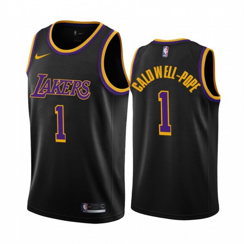 Los Angeles Los Angeles Lakers #1 Kentavious Caldwell-Pope Black Swingman 2020-21 Earned Edition Jersey Mens