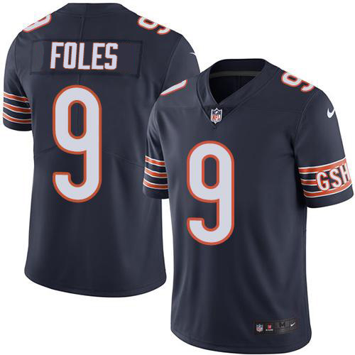 Chicago Bears #9 Nick Foles Navy Blue Team Color Youth Stitched Vapor Untouchable Limited Jersey Youth