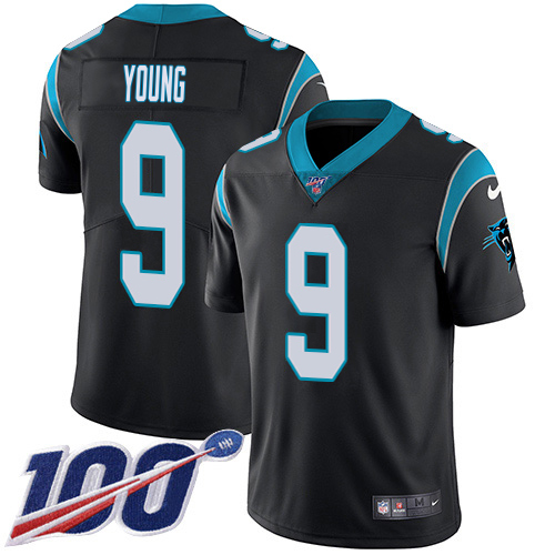 Panthers #9 Bryce Young Black Team Color Youth Stitched 100th Season Vapor Untouchable Limited Jersey