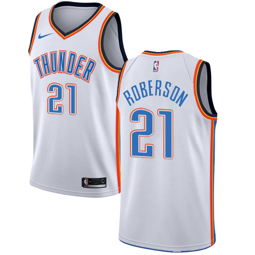 Oklahoma City Thunder #21 Andre Roberson White Womens Swingman Association Edition Jersey Womens
