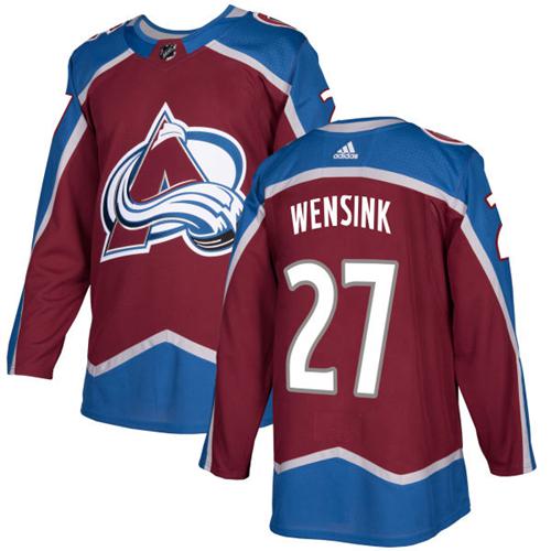 Adidas Colorado Avalanche #27 John Wensink Burgundy Home Authentic Stitched Jersey Men's