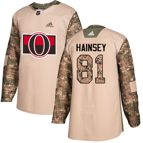 Adidas Ottawa Senators #81 Ron Hainsey Camo Authentic 2017 Veterans Day Stitched Jersey Men's