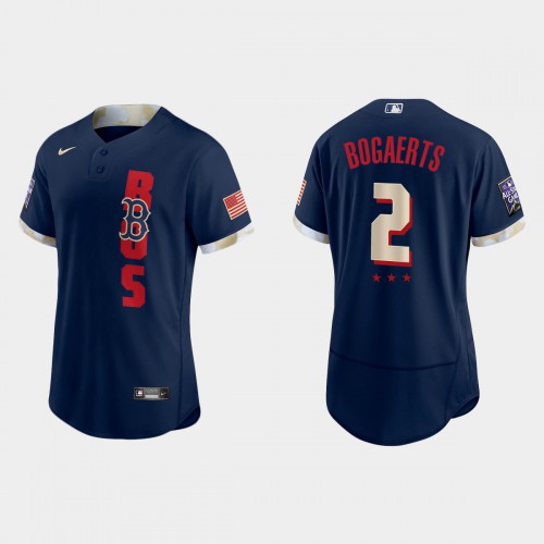 Boston Boston Red Sox #2 Xander Bogaerts 2021 All Star Game Authentic Navy Jersey Men's