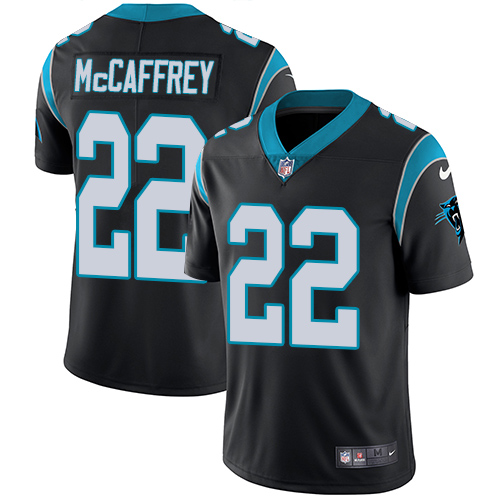 Carolina Panthers #22 Christian McCaffrey Black Team Color Men's Stitched Vapor Untouchable Limited Jersey Men's