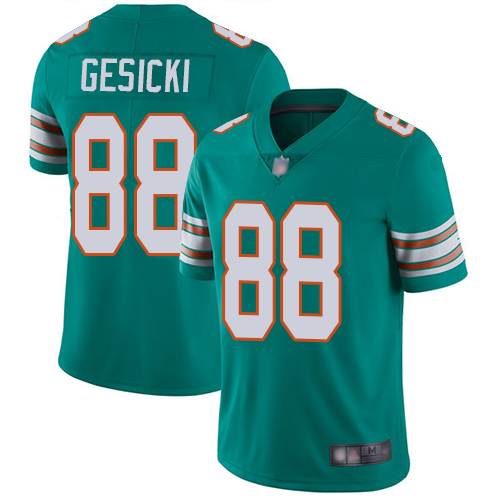 Dolphins #88 Mike Gesicki Aqua Green Alternate Youth Stitched Vapor Untouchable Limited Jersey