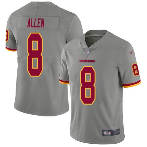 Washington Commanders #8 Kyle Allen Gray Men's Stitched Limited Inverted Legend Jersey Men's