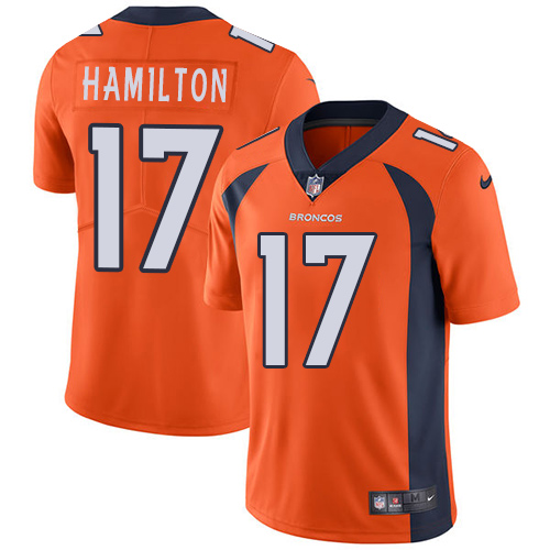 Denver Broncos #17 DaeSean Hamilton Orange Team Color Men's Stitched Vapor Untouchable Limited Jersey Men's