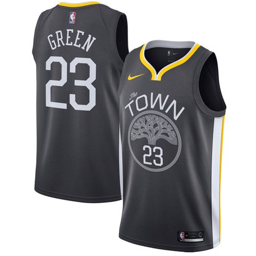 Golden State Warriors #23 Draymond Green Black Swingman Statement Edition Jersey Mens