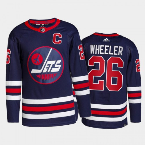 Adidas Winnipeg Jets #26 Blake Wheeler Men's 2021-22 Alternate Authentic Jersey - Navy Men's