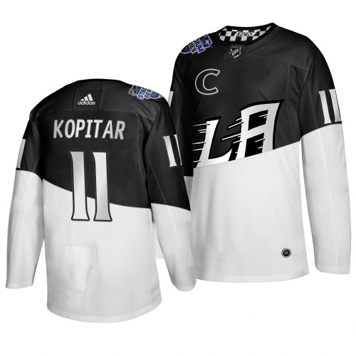 Adidas Los Angeles Los Angeles Kings #11 Anze Kopitar Men's 2020 Stadium Series White Black Stitched Jersey Men's