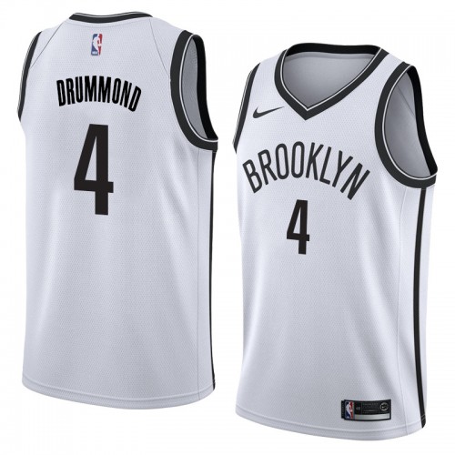 Brooklyn Nets #4 Andre Drummond White Womens Swingman Association Edition Jersey Womens