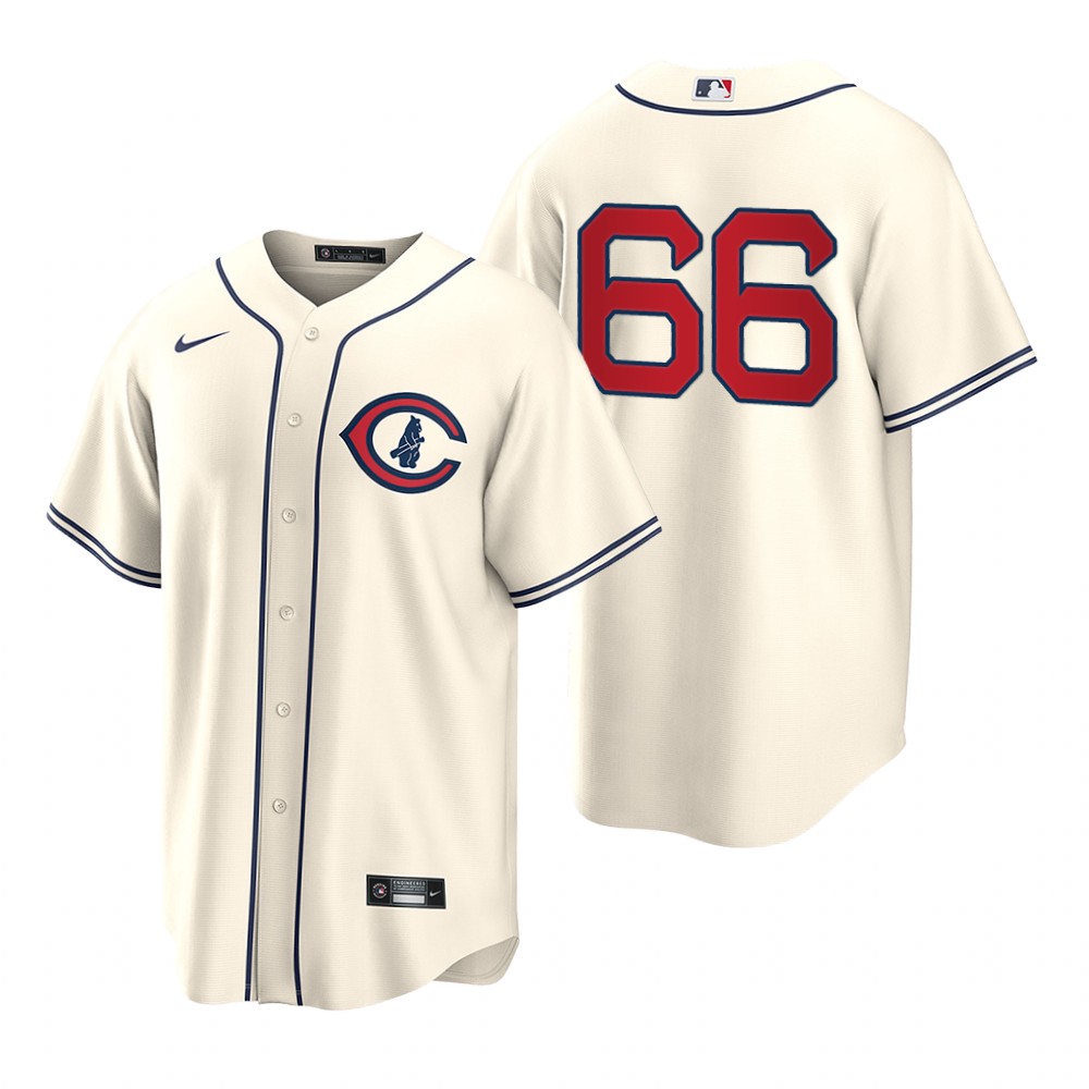 Chicago Cubs #66 Rafael Ortega Men's 2022 Field Of Dreams Game Jersey - Cream