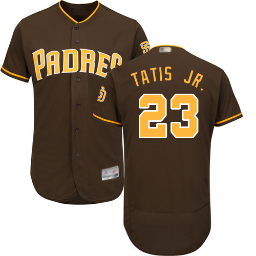 San Diego Padres #23 Fernando Tatis Jr. Brown Flexbase Authentic Collection Stitched Jersey Men's