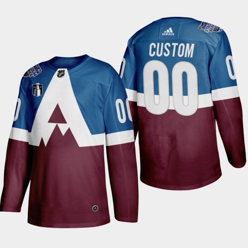 Adidas Colorado Avalanche Custom Men's 2022 Stanley Cup Final Patch Stadium Series Burgundy Stitched Jersey