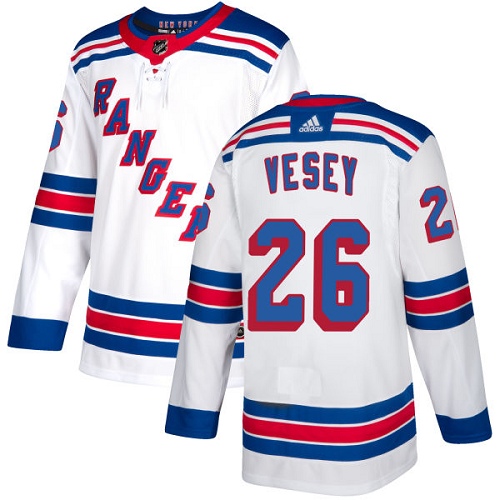Adidas New York Rangers #26 Jimmy Vesey White Road Authentic Stitched Youth Jersey Youth