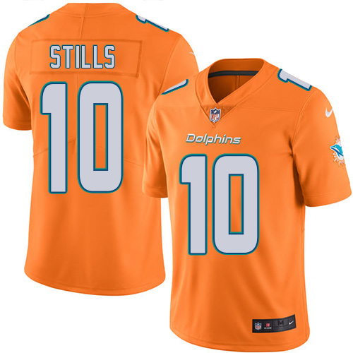 Miami Dolphins #10 Kenny Stills Orange Youth Stitched Limited Rush Jersey Youth