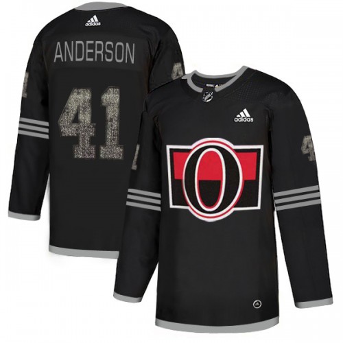 Adidas Ottawa Senators #41 Craig Anderson Black_1 Authentic Classic Stitched Jersey Men's