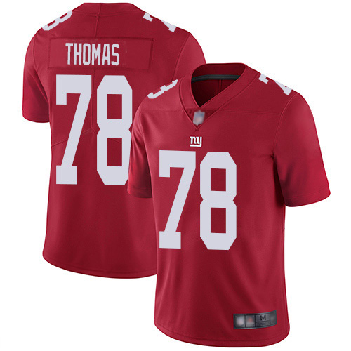New York Giants #78 Andrew Thomas Red Youth Stitched Limited Inverted Legend Jersey Youth