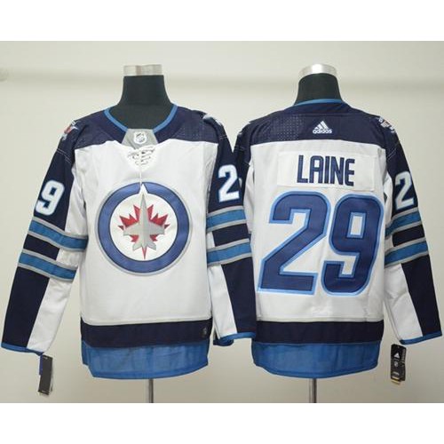 Adidas Winnipeg Jets #29 Patrik Laine White Road Authentic Stitched Jersey Men's
