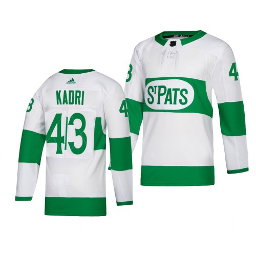 Maple Toronto Maple Leafs #43 Nazem Kadri adidas White 2019 St. Patrick's Day Authentic Player Stitched Jersey Men's