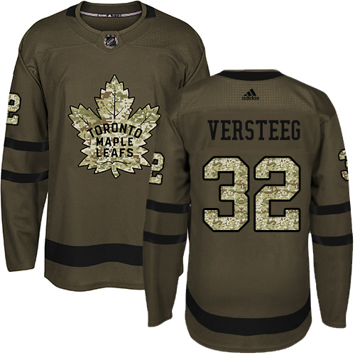 Adidas Maple Toronto Maple Leafs #32 Kris Versteeg Green Salute to Service Stitched Jersey Men's