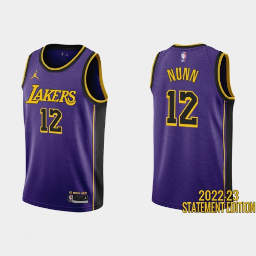 Los Angeles Los Angeles Lakers #12 Kendrick Nunn Purple Mens 2022-23 Statement Edition Jersey Mens