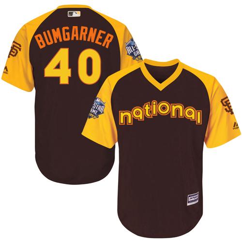 San Francisco Giants #40 Madison Bumgarner Brown 2016 All-Star National League Stitched Youth Jersey Youth