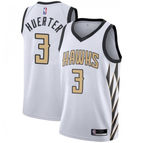Atlanta Hawks #3 Kevin Huerter White Swingman City Edition 2018/19 Jersey Mens