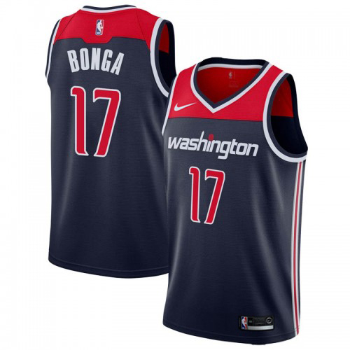 Washington Wizards #17 Isaac Bonga Navy Blue Swingman Statement Edition Jersey Mens