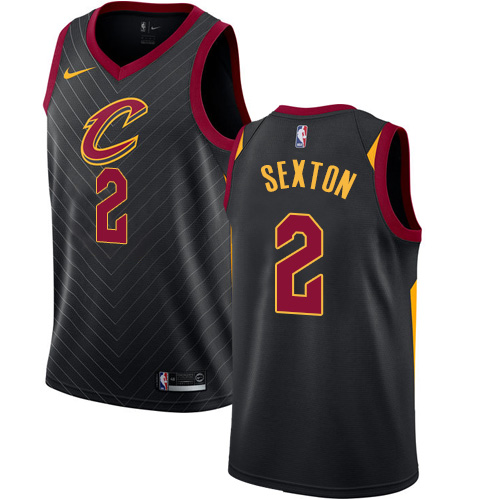 Cleveland Cavaliers #2 Collin Sexton Black Womens Swingman Statement Edition Jersey Womens