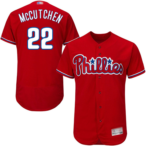 Philadelphia Phillies #22 Andrew McCutchen Red Flexbase Authentic Collection Stitched Jersey Men's