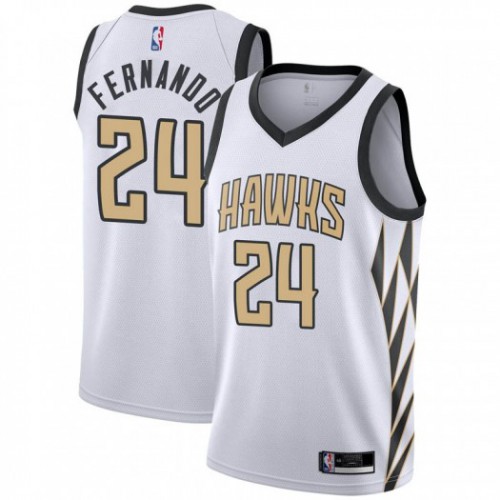 Atlanta Hawks #24 Bruno Fernando White Youth Swingman City Edition 2018/19 Jersey Youth