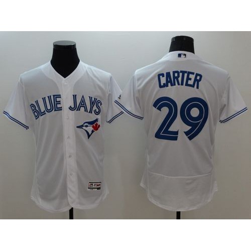 Toronto Blue Jays #29 Joe Carter White Flexbase Authentic Collection Stitched Jersey Men's