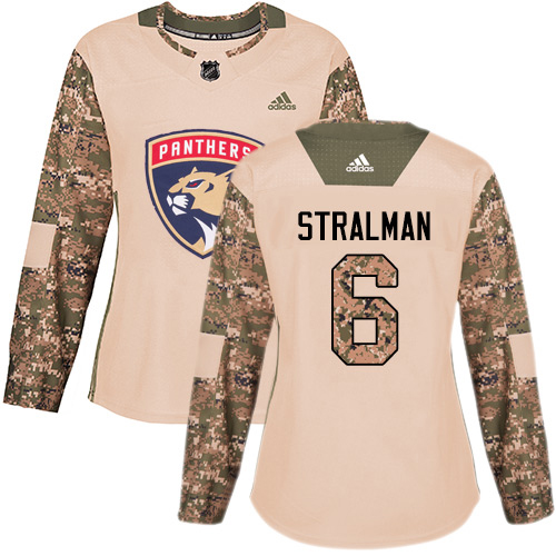 Adidas Florida Panthers #6 Anton Stralman Camo Authentic 2017 Veterans Day Women's Stitched Jersey Womens