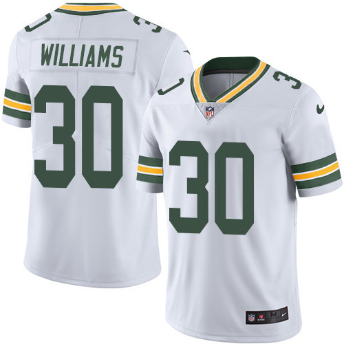 Green Bay Packers #30 Jamaal Williams White Men's Stitched Vapor Untouchable Limited Jersey Men's