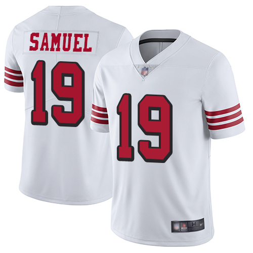 49ers #19 Deebo Samuel White Rush Men's Stitched Vapor Untouchable Limited Jersey